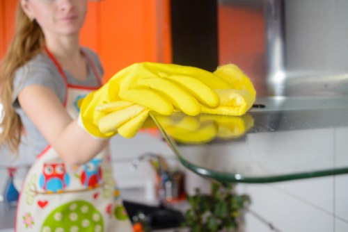 Local cleaners working in a Haringey flat with access and stairway considerations
