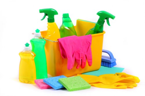 Move-out cleaning preparation in a North London home